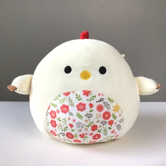 Squishmallows Charity the Chicken 8” Floral Belly Soft Plush Stuffed Animal NWOT - Picture 1 of 8